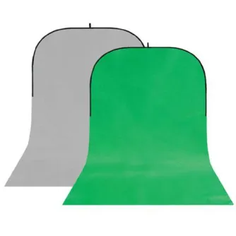 Foto foni - StudioKing saliekamais fons BBT-03-10 Grey/Green 150x400 cm 572320 - ātri pasūtīt no ražotāja
