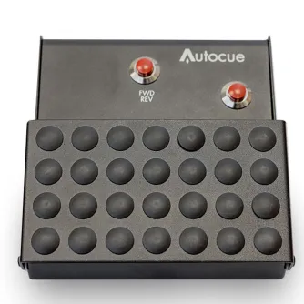 Autocue USB pėdų kontroleris su 20 taktiliais mygtukais, raudonais FWD/REV pedalais ir USB jungtimi teleprompterio valdymui