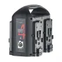Bebob VS4-RL 4 kanalo V-Mount baterijų įkroviklis su AC adapteriu ir powerbase funkcija