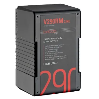Bebob V290RM-CINE V-Mount Li-Ion High Load Battery 14.4V 294Wh su Twist D-Tap jungtimi ir USB portu