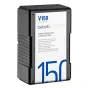 Bebob V150 V-Mount Li-Ion Akumuliatorius 14.4V / 147Wh su Twist D-Tap ir USB portu, tvirtas modulinės konstrukcijos, 16A maksimali iškrova, pakartotinai įkraunamas, pagamintas Vokietijoje