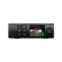 Blackmagic Streaming Encoder HD su 'ON AIR' ekranu, gitaristu, signalo stiprumo juostomis ir ryšio indikatoriais