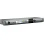 Blackmagic ATEM Talkback Converter 4K raktamontuota įranga su push-to-talk mygtukais, optiniais pluošto prievadais ir SDI/HDMI jungtimis tiesioginėms transliacijoms