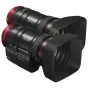 Canon Cinema EOS Compact Servo Double Lens Kit su CN-E18-80mm ir CN-E70-200mm objektyvais, skirtas 4K kinematografinei kokybei, su Canon EF montavimo suderinamumu ir servos kontrolė profesionaliai videoprodukcijai.