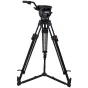 Cartoni FOCUS 12 tripod sistema su HF1200 galva, 2-stupėčių aliuminio kojomis, žemės skirstytuvu ir minkštu krepšiu profesionaliam kameros palaikymui