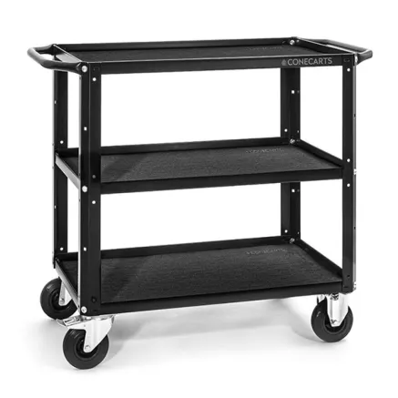 CONECARTS Small Cart - with black moquette - three shelves (CNC1A0A00W01R3A01)