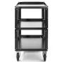 CONECARTS Small Cart - basic - three shelves (CNC1A0A00W01R3001) - lengvas juodos plieno vežimėlis su trimis lentynomis ir ratukais patogiam judėjimui