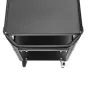 CONECARTS Small Cart - basic - trijų lentynų vežimėlis (CNC1A0A00W01R3001) - lengvas juodas plieninis vežimėlis su trimis lentynomis, RAL 9005 apdaila, tvirta konstrukcija studijai