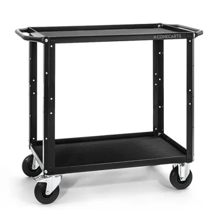 CONECARTS Small cart - with rubber mat - two shelves (CNC1A0A00W01R2B00)