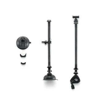 DJI Osmo Folding Arm Kit su anglies pluošto sulankstomu ranka, sukcijos tvirtinimu, vairodo tvirtinimu ir reguliuojamais sąnariais universaliam kameros pozicionavimui