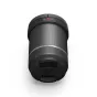DJI DL 35mm F2.8 LS ASPH fiksuotas objektyvas su anglies pluošto korpusu ir objektyvo dangteliu, viršutinis vaizdas, izoliuotas ant balto fono