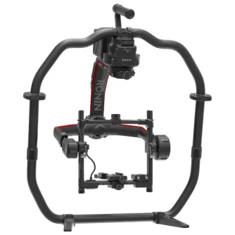 Profesionalus DJI Ronin 2 stabilizatorius su dvigubomis baterijų montavimo vietomis, nuotolinio valdymo pultu ir kamerų tvirtinimu