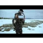 Profesionalus DJI Ronin 2 stabilizatorius su montuota kamera veiksme, handheld režimas, snieguota lauko aplinka