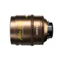 DZOFILM Arles Lustre 75mm T1.6 PL kino objektyvas su bronzine apdaila, geltonu rankraščiu ženklinimu, fokusavimo ir diafragmos žiedais, 95 mm priekinis skersmuo, M86 filtro sriegis, 270° fokusavimo sukimas, skirtas didelio forma