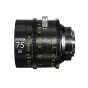 DZOFILM Vespid Cyber 75 mm T2.1 pilno kadro kino objektyvas su PL/EF keičiamais tvirtinimais, T2.1 diafragma, geltonos fokusavimo ir diafragmos žymės, 270° fokusavimo žiedas, pavarų žiedai sekimo fokusavimui ir duomenų sąsaja re