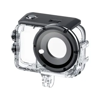 Vandeniui atsparus Insta360 GO Ultra nardymo korpusas su stiklo objektyvo uostu ir priedų tvirtinimais po vandeniu filmavimui