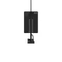 IPEVO V4K ULTRA galinė pusė su 13MP USB vizualizatoriaus paneliu ir specifikacijomis, pritvirtinta prie elegantiško reguliuojamo stovo ant švaraus balto fono