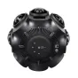 Atsarginis kampas Kandao Obsidian Pro 360° kameros, rodo aštuonias APS‑C objektyvus, ventiliacijos groteles, montavimo skylutes ir jungčių prievadus (HDMI, USB‑C, Ethernet, audio).