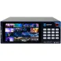 Kiloview CUBE X1 NDI Core įrenginys su 4x4 vaizdo srautų tinkleliu ant LCD ekrano, su skaitmenine klaviatūra, pažymėta 1-16, raudonu maitinimo mygtuku ir prekės ženklo elementais ant švaraus balto fono.