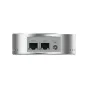 Kiloview U40 4K HDMI į NDI kodavimas su PoE ir PTZ valdymu, turintis du Ethernet prievadus, DC 12V IN maitinimo įėjimą ir USB sąsają kompaktiškame cilindriniame dizaino.