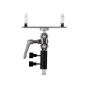 NANLITE Double Joint Tube Light Holder HD-T12-1-BHP, lankstus metalinis laikiklis su baltomis ir juodomis reguliavimo rankenėlėmis, tinkantis 16 mm šikšnos stendams.