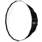 NANLITE Easy-Up Parabolinis Soft Box SB-PR-120-Q su Bowens montu, 120 cm diametru ir sidabrine pamušalu studijos apšvietim