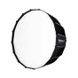 NANLITE Easy-Up Parabolic Soft Box SB-PR-90-Q su Bowens montu ir sidabriniu pamušalu aukštos kontrasto apšvietimui