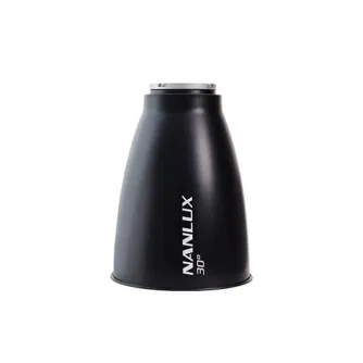NANLUX 30° reflektorius su NL montu Evoke 5000B/2400B studijos šviesoms, pagamintas iš aliuminio lydinio, 9 kartus padidina šviesos intensyvumą