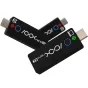 RGBlink ASK nano 4K belaidis siųstuvas su USB-C prievadais, mėlynais LED indikatoriais ir prekės ženklo etiketėmis, viena įranga įdėta į priekį, o kita dalinai matoma už jos.