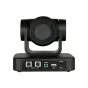 RGBlink USB PTZ kamera su 10-kartiniu optiniu zoomu, matinės juodos apdailos, apvaliu objektyvu ir keliais prievadais, įskaitant USB ir RS-485, skirta 1080p tiesioginiam transliavimui ir pan-tilt valdymui.