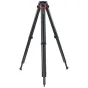 Sachtler Flowtech 75 GS anglies pluošto trikojis su raudonais akcentais, greito atleidimo užraktais ir reguliuojamu aukščiu profesionaliai kamerai palaikyti