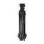 Second Wave Model 13 teleprompter tripod, pilnai suskleistas, juodas aliuminis su 13,6 kg apkrovos talpa, kompaktiškas dizainas stabiliam teleprompterio tvirtinimui