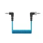 Mėlynas susuktas Sennheiser EW-DP ME2 SET audio kabelis su dešiniojo kampo 3,5 mm jungtimis belaidžiam lavalier mikrofonui