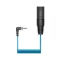 Sennheiser EW-DP ME2 SET mėlynas suktas kabelis su 3,5 mm kampiniu jungtimi ir XLR jungtimi belaidžiam lavalier mikrofonų sistemai