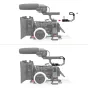 Shape CNC aliuminio rankenos prailginimas Sony FX3/FX30, pritvirtintas prie kameros viršutinės rankenos, su triukšmo slopinimo dizainu ir patikimu varžto tvirtinimu