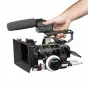 SHAPE Sony FX3/FX30 rankenos prailginimo rinkinys su triukšmo slopinimo sprendimu, lengvas CNC aliuminis, pritvirtintas prie kameros viršutinės rankenos, ranka laiko, mikrofonas sumontuotas