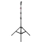 Shape ATR14 aliuminio trijų pakopų stovas - tvirtas 30 kg apkrovos pajėgumas, reguliuojamas aukštis 132-377 cm, stabilus 91,5 cm pėdos plotis profesionaliai fotografijai ir vaizdo įrašams