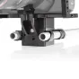 Shape Blackmagic Pocket Cinema 4K/6K offset shoulder mount su CNC aliuminio rėmu, Metabones atramine ir 15mm strypų sistema