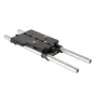 Shape Canon C200 Offset Rig su 15 mm štabėmis ir ergonominiais greito atlaisvinimo rankenėlėmis, juodas pagrindas balto fone