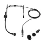 Shure SM39 galvos mikrofono komplektas su reguliuojamu galvos diržu, lanksčia boom ranka, XLR jungtimi, susuktas kabelis, dvi putų vėjo apsaugos, lauko vėjo apsauga ir apykaklės segtukas aiškiai kalbai ir scenos naudojimui.