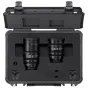 Sigma FF High Speed Zoom Set 18-35mm T2 & 50-100mm T2 EF-Mount objektyvų rinkinys kietoje dėžėje su putų įdėklais, su įgraviruotomis diafragmos skalėmis ir metaline konstrukcija.