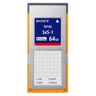 Sony SxS-1 64GB (SBS-64G1C) atminties kortelė - didelis duomenų perdavimo greitis su FAT, exFAT, UDF failų sistemų suderinamumu. Sony SxS-1 64GB (SBS-64G1C) atminties kortelė - didelis duomenų perdavimo greitis su FAT, exFAT, UDF failų sistemų suderinamumu.