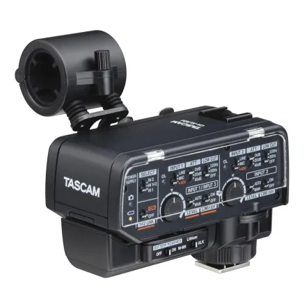 Tascam XLR Microphone Adapter Analogue Interface Kit for Mirrorless Cameras 