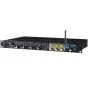 Tascam MZ-123BT kompakti 1U rackmount multi-zonų audio mikseris su Bluetooth, priekinės panelės rankenėlės, zonų pasirinkimo mygtukai ir vertikali antena belaidžiam ryšiui