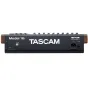 Tascam Model 16 14‑kanalio analoginio mikserio galinis panelis su USB Type-B prievadu ir maitinimo įėjimu su jungikliu