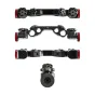 Wooden Camera 19mm Studio Handgrip Kit su raudonais žiedais, nerūdijančio plieno rankenėlėmis ir moduliniais priedais profesionalioms kamerų sistemoms