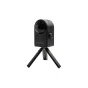 XGRIDS PortalCam 3D Premium Kit, juoda nešiojama kamera ant tripodo, su dideliu sferiniu jutikliu, dviem žuvies akies objektyvais ir dviem priekinėmis kameromis.