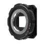 Z-CAM M Mount adapteris Z-Cam E2 Flagship Series kameroms, juodas metalinės konstrukcijos su "OPEN"/"LOCK" ženklais ir sidabriniu montavimo žiedu