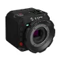 Z-CAM E2N 4K NDI kamera su dideliu objektyvo tvirtinimu, tekstūru turėklu ir skaitmeniniu ekranu, rodančiu 'STBY' žalia spalva, su kompaktišku korpusu, valdymo mygtukais ir raudonu maitinimo mygtuku.