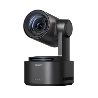 OBSBOT Tail 2 NDI AI‑valdyta PTZ 4K kamera su 90° be rankų rotacija, 5x optiniu priartinimu, juodu matinio korpusu ir mėlynu LED indikatoriumi ant pagrindo, matoma iš šono. OBSBOT Tail 2 NDI AI‑valdyta PTZ 4K kamera su 90° be rankų rotacija, 5x optiniu priartinimu, juodu matinio korpusu ir mėlynu LED indikatoriumi ant pagrindo, matoma iš šono.